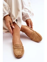Damskie Zamszowe Mokasyny Camel Lenvie Damskie Zamszowe Mokasyny Camel Lenvie
