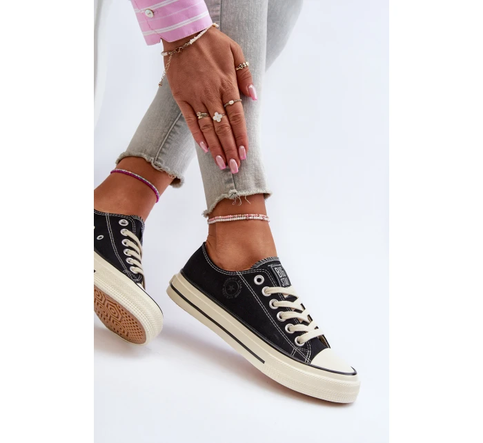 Nízké Dámské Tenisky Big Star model 21654809 Černé - Big Star Shoes Nízké Dámské Tenisky Big Star model 21654809 Černé - Big Star Shoes