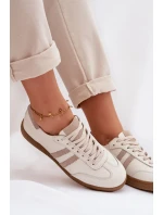Zazoo N1068 Kožené Nízké Dámské Tenisky Béžové Zazoo N1068 Kožené Nízké Dámské Tenisky Béžové