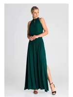 Dámske spoločenské šaty M945 zelené - Figl