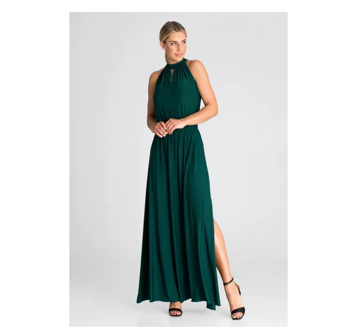 Dámske spoločenské šaty M945 zelené - Figl
