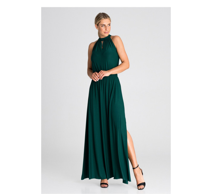 Dámske spoločenské šaty M945 zelené - Figl