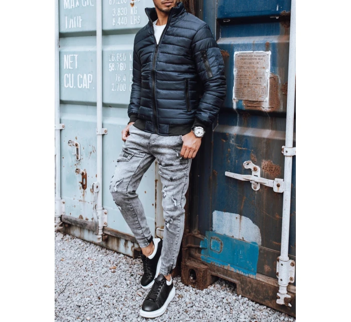 Pánská přechodná bunda prošívaná tmavě modrá Dstreet model 21963667 - FashionStreet