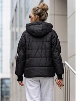 Dámská prošívaná bunda s kapucí, černá, FashionStreet TY5759 Dámská prošívaná bunda s kapucí, černá, FashionStreet TY5759