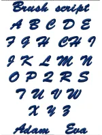 Názov výšivky Brush script
