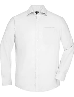 JN keprová košile s dlouhým rukávem 02.0 white model 22488305 - Daiber JN keprová košile s dlouhým rukávem 02.0 white model 22488305 - Daiber