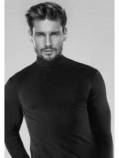 Pánsky sveter s rolákom a kašmírovou zmesou Intimidea Farba: čierna, veľkosť: