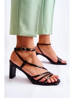 Klasyczne Lakierowane Sandały Na Obcasie Czarne Milani Klasyczne Lakierowane Sandały Na Obcasie Czarne Milani