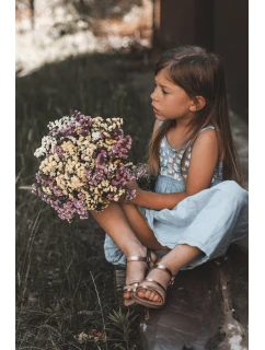 Dziecięce Sandały Z Paseczkami Różowe Złoto Isla