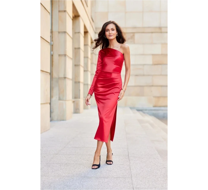 Večerné šaty SUK0438 červené - Roco Fashion Večerné šaty SUK0438 červené - Roco Fashion