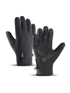 Zimné športové rukavice s protišmykovým povrchom (veľkosť L) - čierne