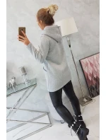 Zateplená mikina s asymetrickým zipem šedá Zateplená mikina s asymetrickým zipem šedá