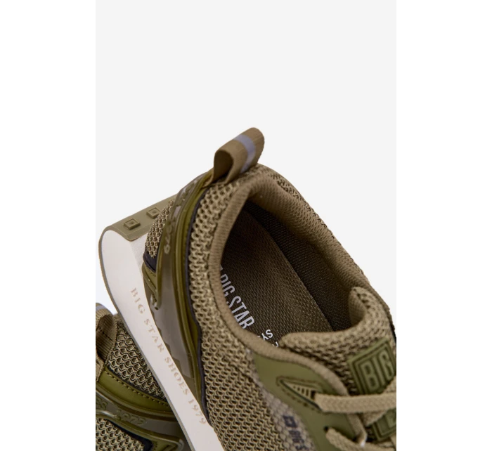 Sneakersy Męskie Na Platformie Big Star RR174360 Hi-Poly System Khaki
