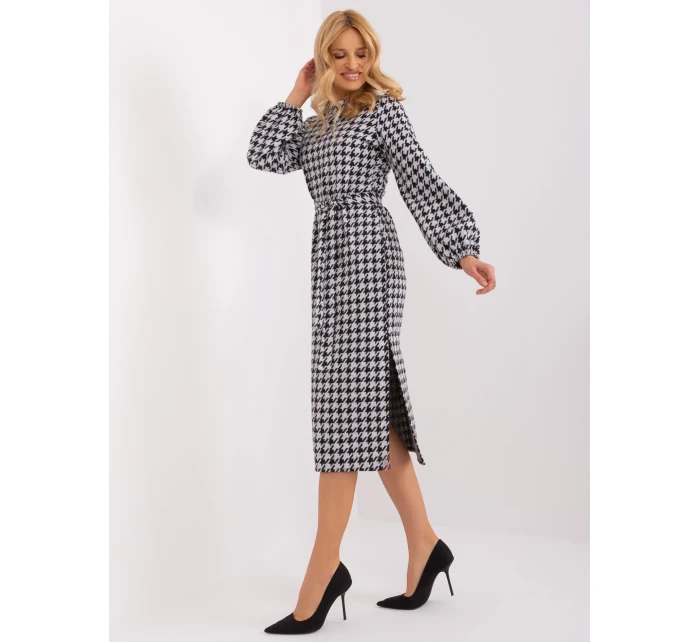 LK SK 509516 šaty.04 biela a čierna