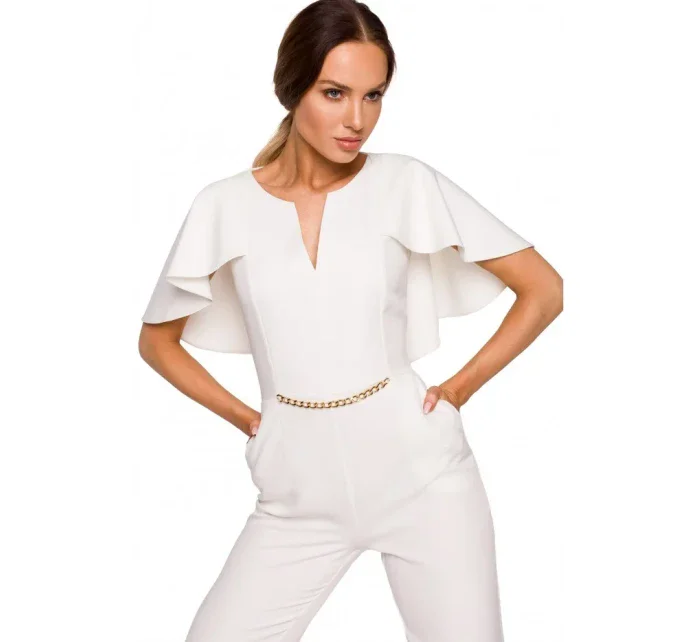 M670 Kombinéza s volánikmi - čierna