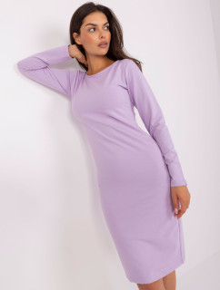 Svetlo fialové mikinové šaty na zips