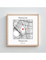 Personalizovaný magický fotorámik – štvorcový 20x20 – mapa Personalizovaný magický fotorámik – štvorcový 20x20 – mapa
