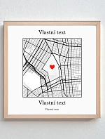 Personalizovaný magický fotorámik – štvorcový 20x20 – mapa