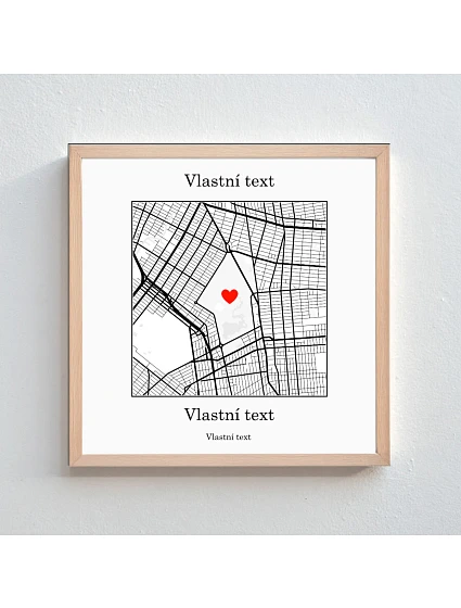Personalizovaný magický fotorámik – štvorcový 20x20 – mapa Personalizovaný magický fotorámik – štvorcový 20x20 – mapa