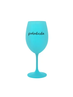 POHODINDA - tyrkysový pohár na víno 350 ml