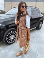 Dámská prošívaná vesta camel Dstreet model 21965444 - FashionStreet