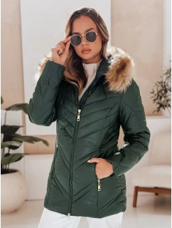Dámská prošívaná zimní bunda zelená Dstreet model 21971749 - FashionStreet