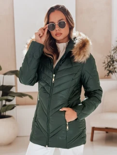 Dámska prešívaná zimná bunda SOLARIS zelená FashionStreet TY4008