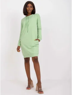 Dámské teplákové mini šaty v pistáciové barvě model 20840800 - Factory Price
