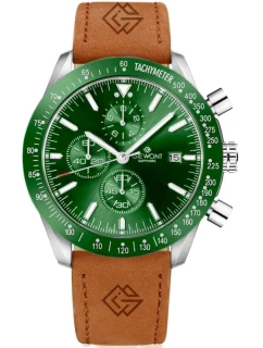 Pánské hodinky Chronograph Sapphire Brown Green model 21807599 - Giewont