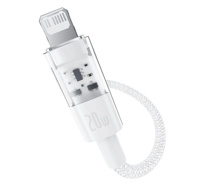 Baseus Gem USB C-IP kábel 20W 1m (biely)