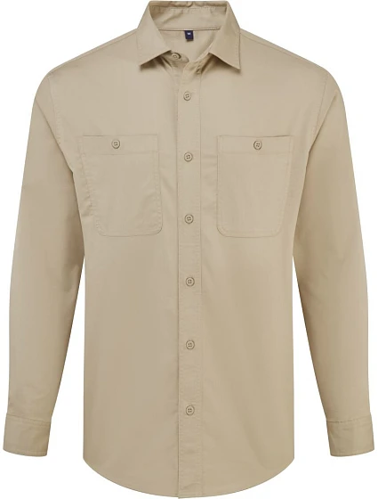 PR 021 Košile s dlouhým rukávem khaki model 22461950 - Premier PR 021 Košile s dlouhým rukávem khaki model 22461950 - Premier