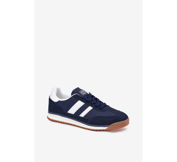 Buty Sportowe Sneakersy Męskie Granatowe Sivara