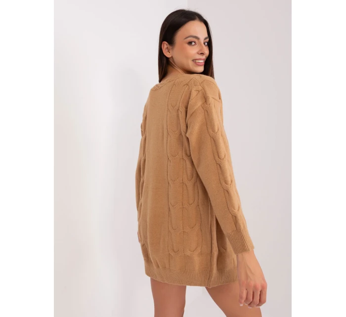 Sweter AT SW model 18909364 camelowy - FPrice