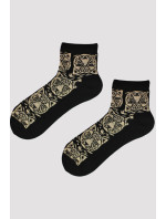 Čierne dámske ponožky s lurexom - Tiger SB025