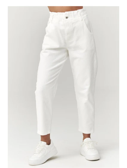 Šnúrové nohavice model 223242 Makadamia