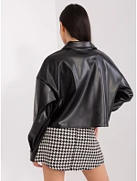 Krátká černá dámská bunda z imitace kůže model 20970138 - Factory Price Krátká černá dámská bunda z imitace kůže model 20970138 - Factory Price