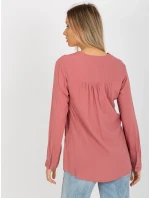 Blúzka D73761M11081A tmavo ružová