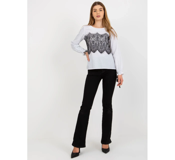 Blúzka LK BZ 506877 3.36P biela a čierna Blúzka LK BZ 506877 3.36P biela a čierna