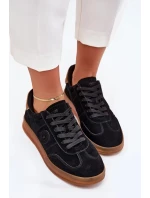 Dámske semišové tenisky na platforme Big Star - čierne Dámske semišové tenisky na platforme Big Star - čierne