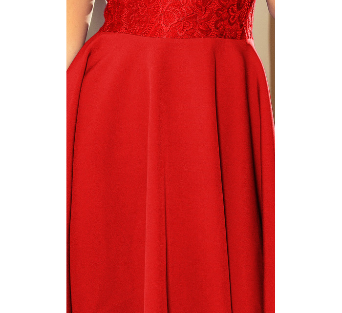 Šaty s čipkou Numoco MARTA - červené