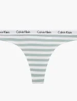 Dámske tangá D1617E 5XD biela/zelená - Calvin Klein