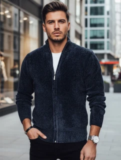 Pánský rozepínací svetr tmavě modrý Dstreet WX2227