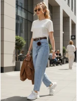 Dámské džíny střihu s páskem Dstreet model 21996312 - FashionStreet