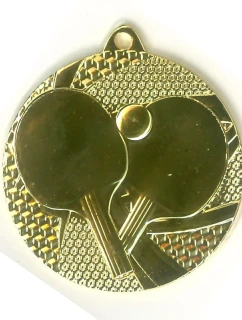 Zlatá medaila - stolný tenis - oceľová medaila