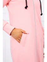 Mikina s kapucňou lososová