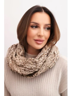 Dámsky vlnený vlnený šál na zimu KN24 tmavo béžový