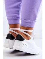 Kožené tenisky Big Star model 21580472 bílé a Černá - Big Star Shoes Kožené tenisky Big Star model 21580472 bílé a Černá - Big Star Shoes