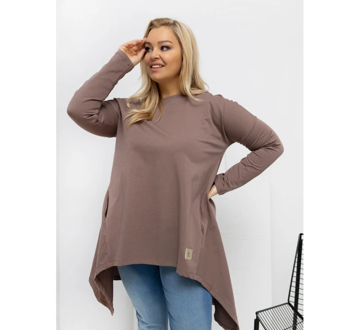 Tunika RV TU model 21807962 jasny brązowy - FPrice Tunika RV TU model 21807962 jasny brązowy - FPrice