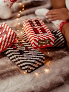 Vianočná sada pánskych ponožiek 3 páry - darčeková krabička