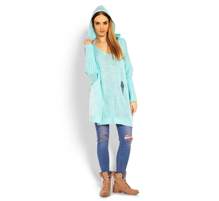 Dlhý sveter model 114563 PeeKaBoo